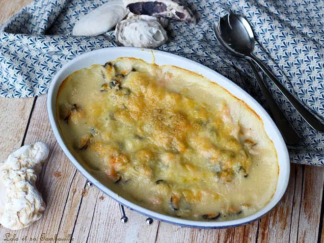 gratin de cabillaud aux crevette,gratin cabillaud crevettes,gratin poisson crevettes,gratin poisson crevettes moules,gratin de cabillaud aux crevettes