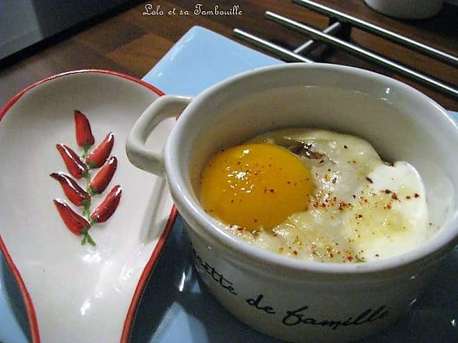 Oeuf cocotte parmesan et figue