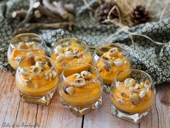 Verrines de mousse de carottes