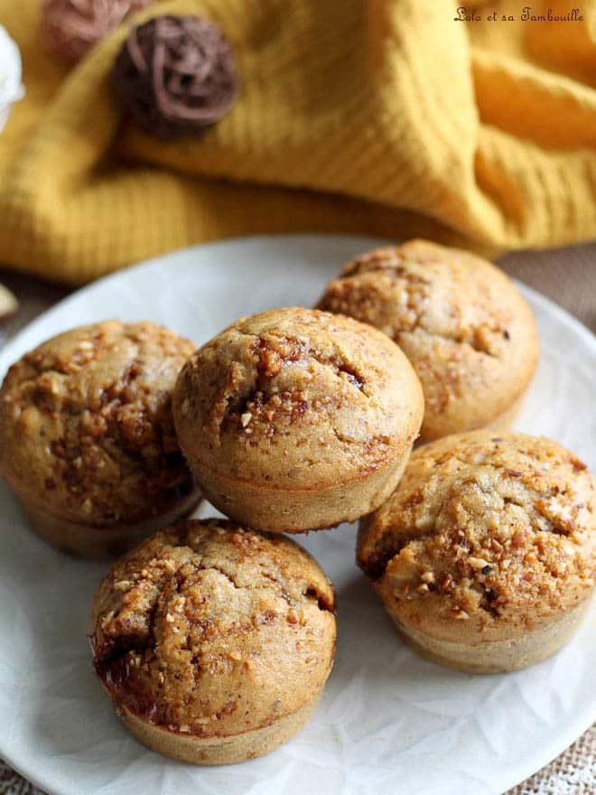 muffins carambars, muffins avec des noix de pécan