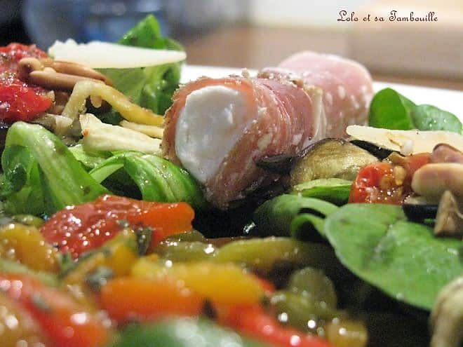 Salade aux légumes grillés & involtinis