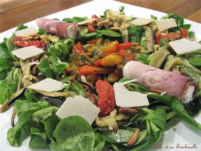 Salade aux légumes grillés & involtinis