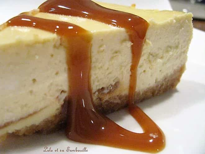 Cheesecake à la confiture de lait & éclats de caramels au beurre salé