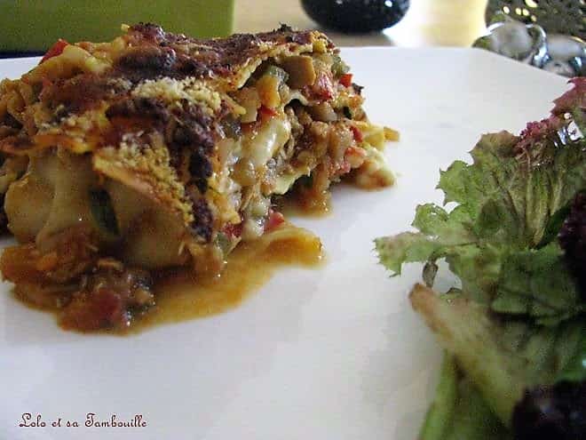 Lasagnes de légumes à la provençale & au saumon