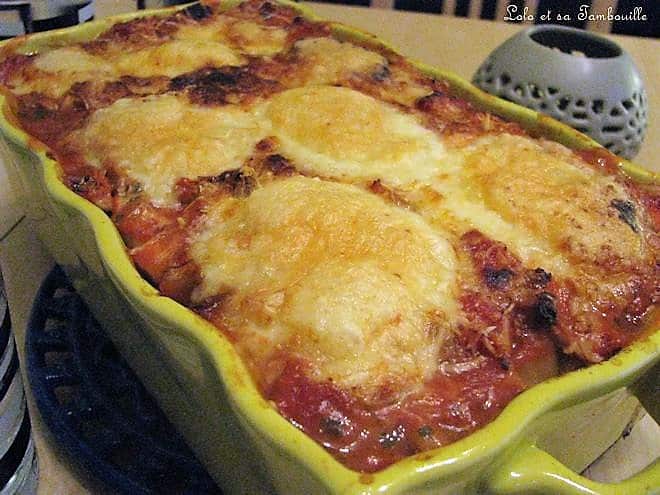 Gratin d'aubergines au riz