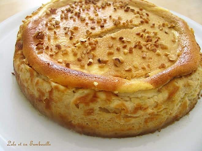 Cheesecake marbré à la crème au caramel & beurre salé