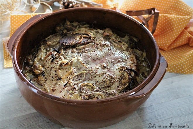 Rouelle de porc à la moutarde