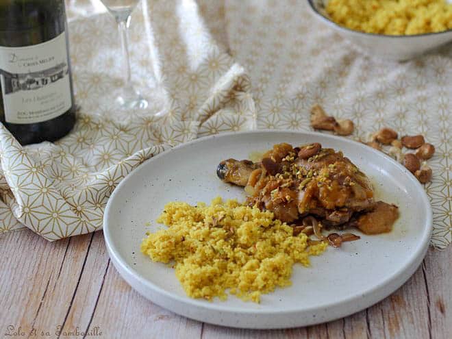 Tajine poulet fruits secs