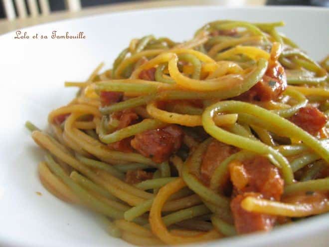 Spaghettis aux légumes