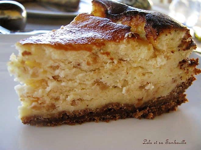 Gâteau au fromage blanc et nougatine {base de spéculoos}