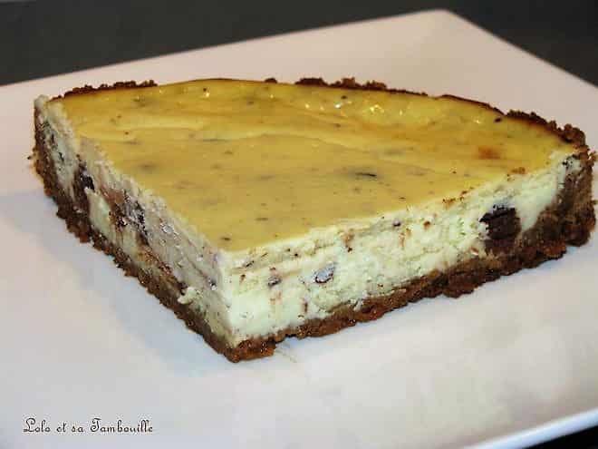 Cheesecake au fromage frais & éclats de chocolat aux spéculoos