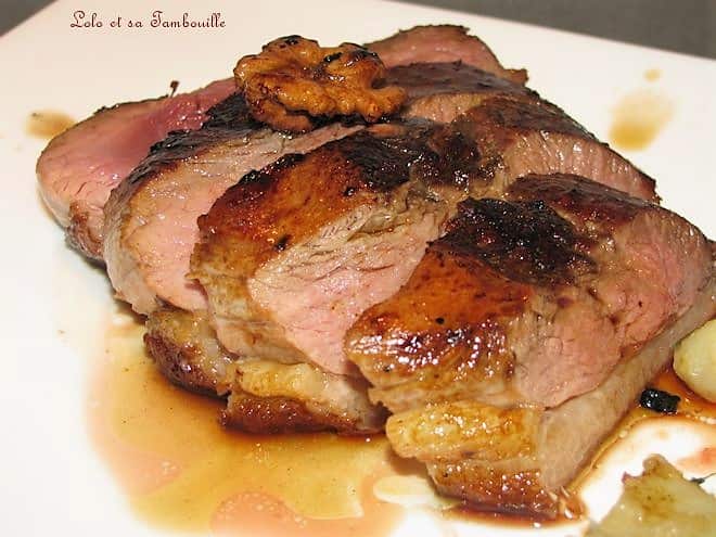 Magrets de canard flambés
