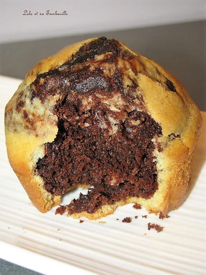 Muffins marbrés au chocolat