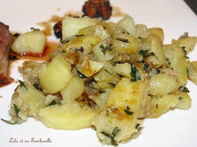 Poêlée de pommes de terre à la graisse de canard • Recette de Lolo et
