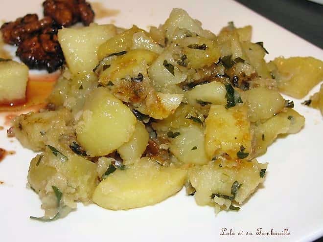 Poêlée de pommes de terre à la graisse de canard • Recette de Lolo et
