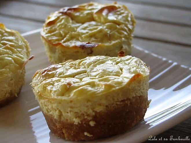 Mini cheesecakes à la moutarde douce & lardons
