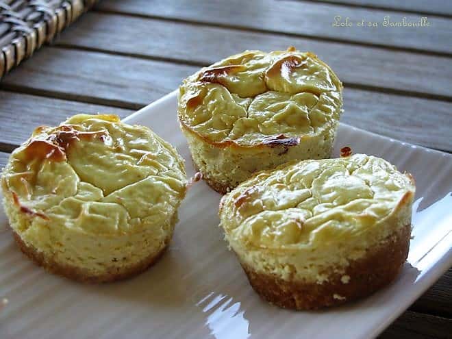 Mini cheesecakes à la moutarde douce & lardons