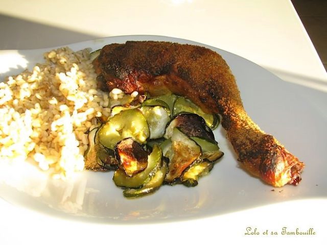 Poulet croustillant aux courgettes • Recette de Lolo et sa tambouille