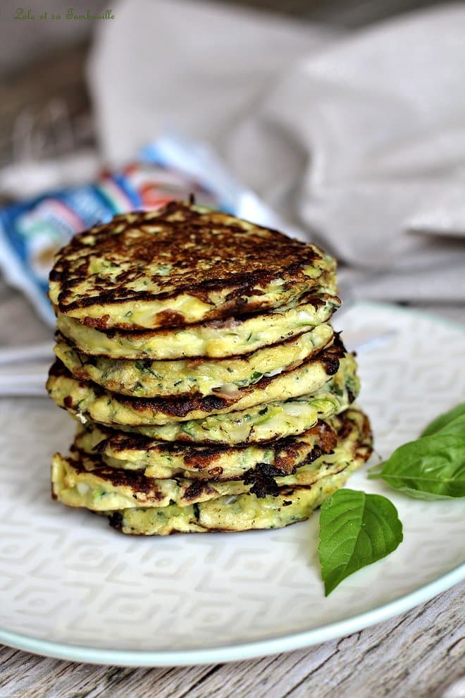 Galettes moelleuses aux courgettes & fromage