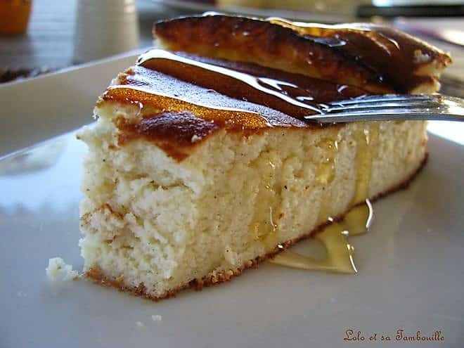 Gâteau au fromage blanc à la vanille & miel