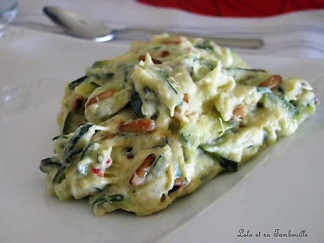 Courgettes au chavroux