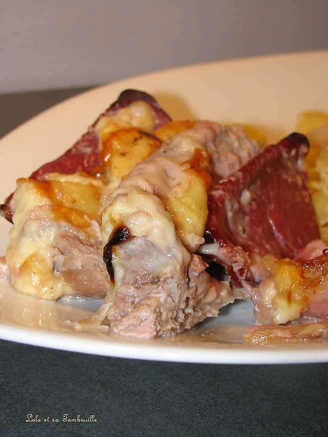Noix de veau à rôtir façon Orloff à la raclette & bacon