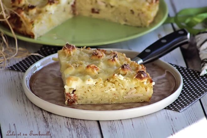 Quiche sans pâte aux coquillettes