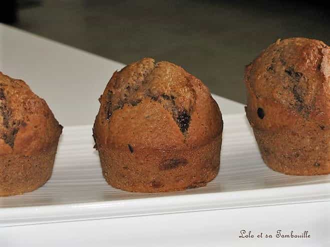 Muffins chocolat au lait aux éclats de noisettes