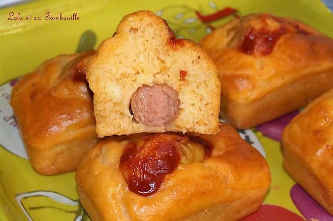 Mini cakes façon hot-dog