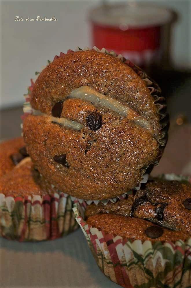 Muffins au son de blé, poire & cannelle