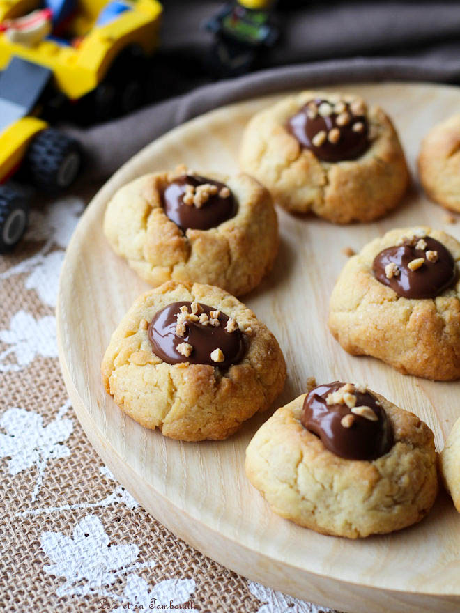 thumbprints recette, biscuits fourrés chocolat maison