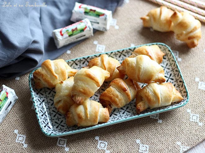 mini croissants au chèvre,mini croissants au chevre et miel,mini croissant chèvre tomate