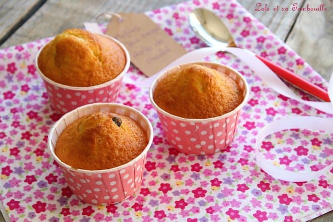 Muffins à la fleur d'oranger & pépites de chocolat