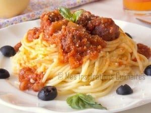 spaghettis aux boulettes de viande à l'italienne Samar