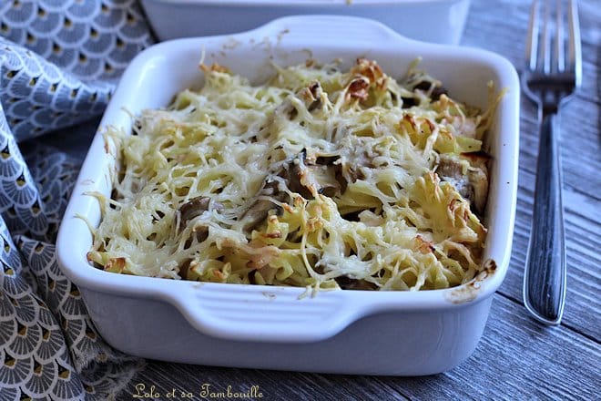 Gratin de pâtes léger