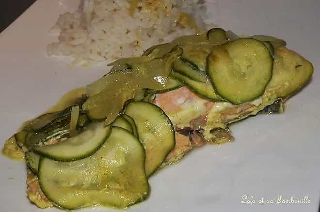 Papillotes de saumon aux courgettes