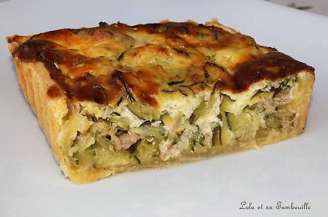 Tarte aux courgettes, thon