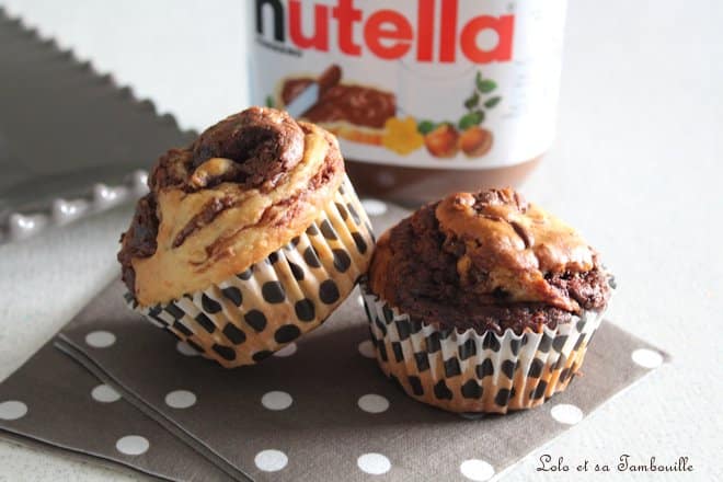 Muffins tourbillons au Nutella® {au lait ribot}