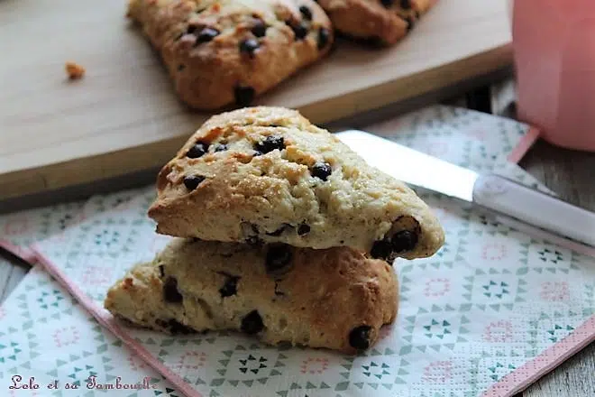 Scones aux pépites de chocolat