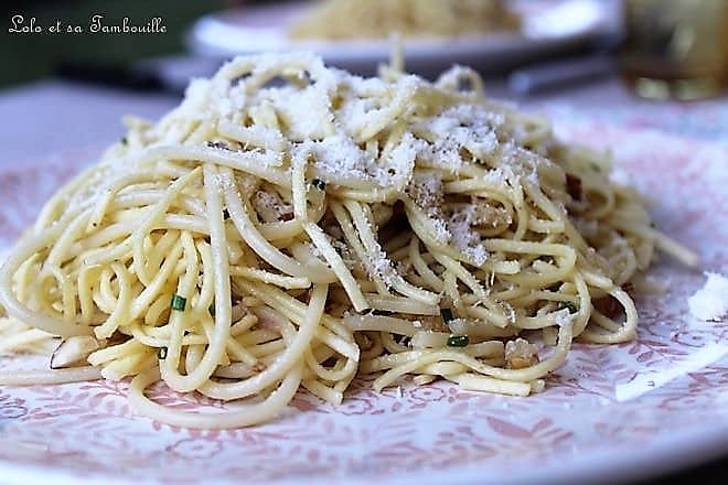 Spaghettis aux anchois frais
