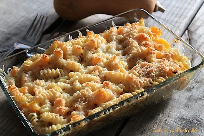Gratin de pâtes butternut