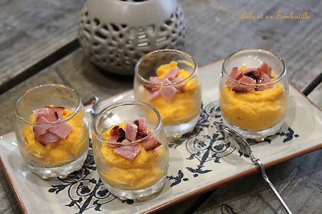 Verrines de butternut rôtie & bacon • Recette de Lolo et sa tambouille