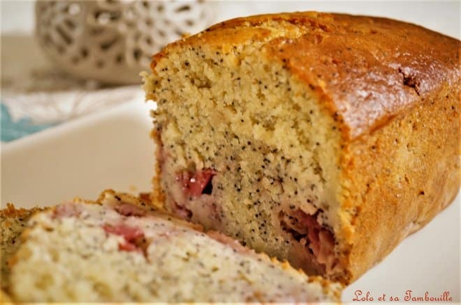 Cake aux fraises & pavot