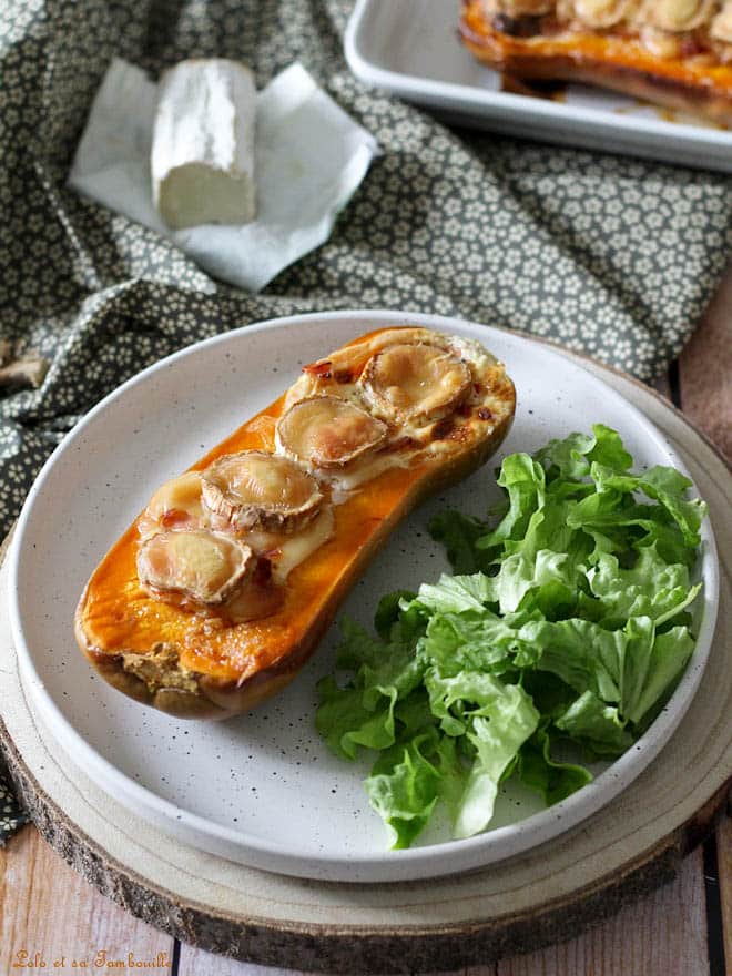 Butternut farcie au chèvre &amp; bacon • Recette de Lolo et sa tambouille