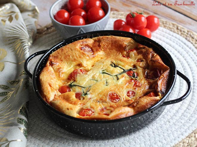 clafoutis salé aux tomates cerises,clafoutis salé tomates cerises,clafoutis salé tomates,clafoutis salé tomates cerises parmesan,clafoutis salé avec tomates cerises