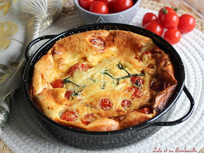 clafoutis salé aux tomates cerises,clafoutis salé tomates cerises,clafoutis salé tomates,clafoutis salé tomates cerises parmesan,clafoutis salé avec tomates cerises