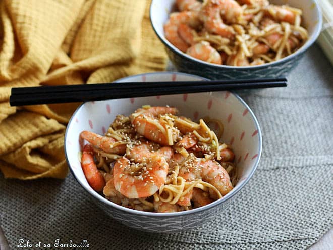 crevettes soja miel,crevette soja miel sesame,wok crevettes soja miel,nouilles crevettes soja miel,crevette soja miel ail,crevettes sautées soja miel