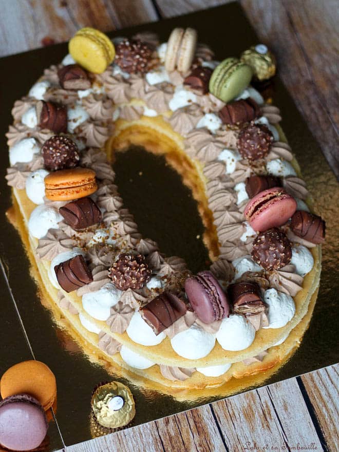 number cake praliné & kinder, recette number cake vanille praliné