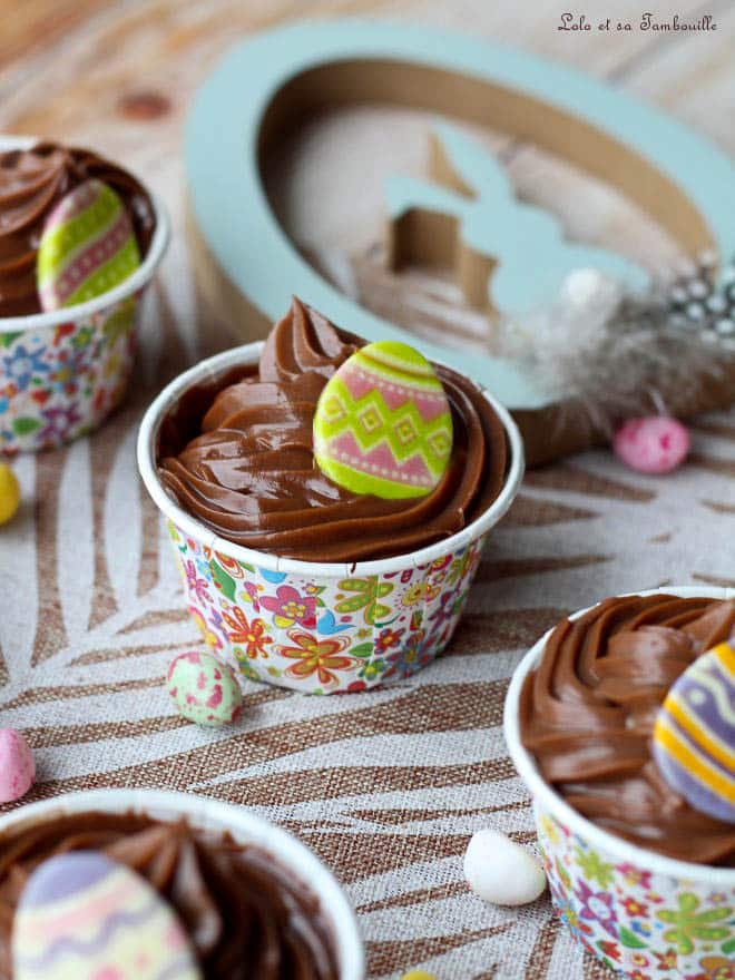cupcakes au chocolat facile, ganache pâte à tartiner