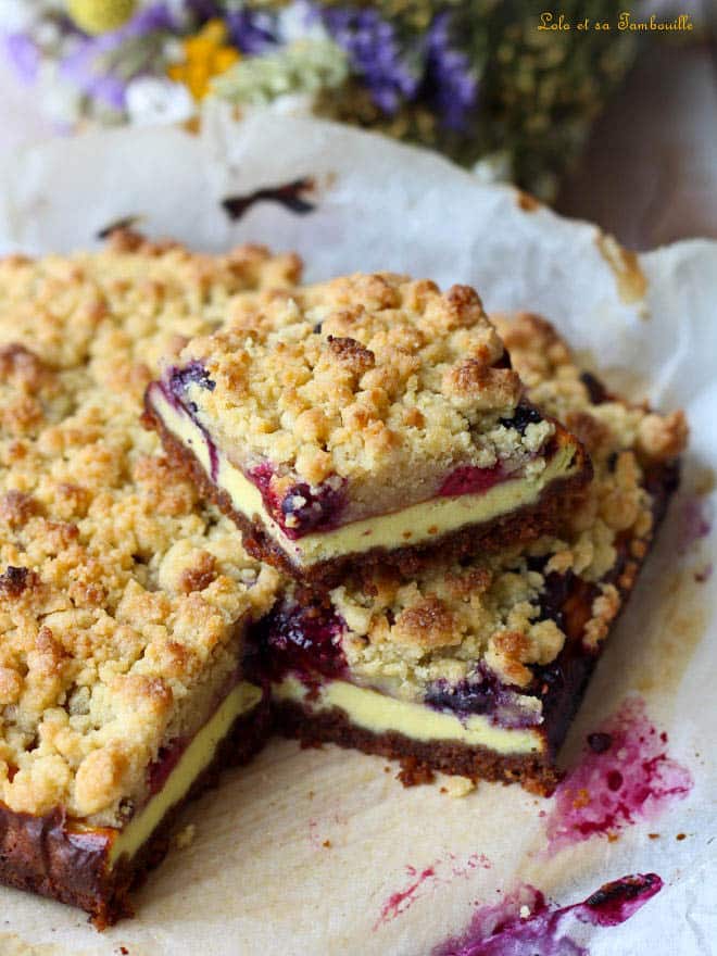 crumb cake myrtilles, crumble bar, crumble bars blueberry